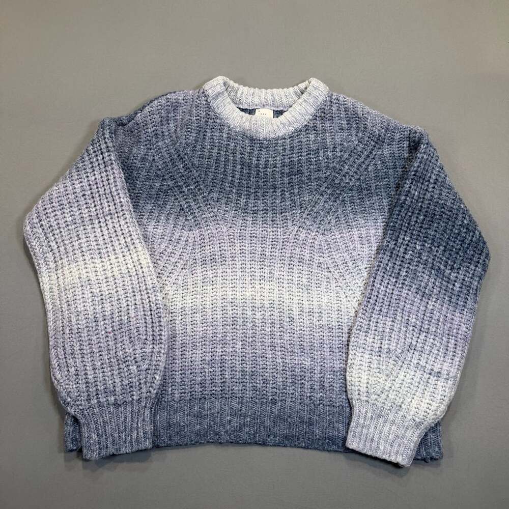 A New Day Blue Ombre Gradient Sweater Size M Chunky Knit